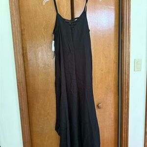 Roz & Ali Dressbarn NWT Womens Romper Jumpsuit Size Small Black Flowy Dresslike